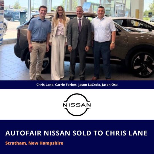 AutoFair Nissan in Stratham, NH sold to Chris Lane.